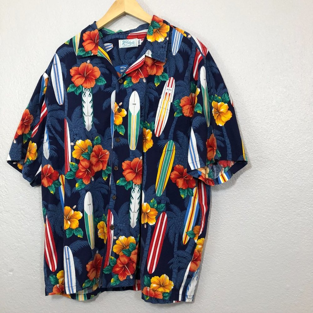 Kole Kole Hawaiian Surfing Summer Beach Shirt 2XL